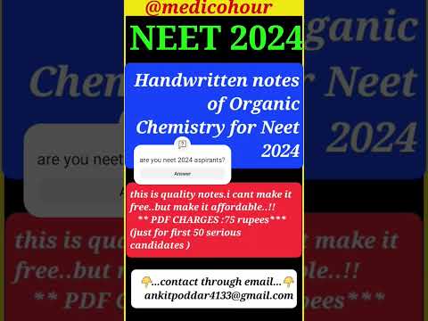 Neet Organic Chemistry notes 2024 #neet #neet2024 #organicchemistry #pdf  #neetnotes #chemistrynotes