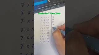 #TimesTable7 #MathTricks #LearnMath #QuickMath  #MathMadeEasy #MathChallenge #BrainBoost #MathVideo