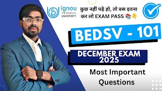 BEDSV 101 | मूल्यपरक शिक्षा | Value education | Bedsv 101 Most Important Questions Dec Exam 2025