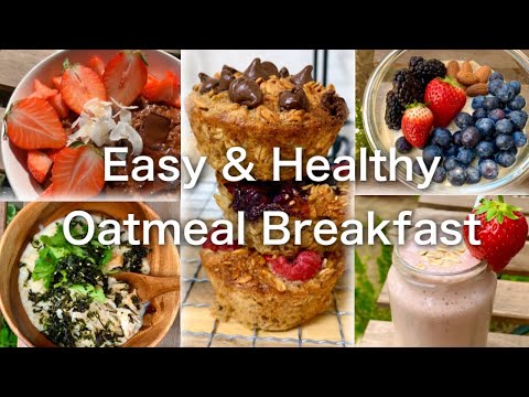 簡単ヘルシーオートミール朝食‼️ 5 Easy Healthy Breakfast Ideas‼️