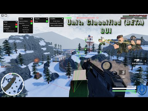 Unit classified Gui (Silent Aimbot , Kill all, expolsive ammo, inf ammo)