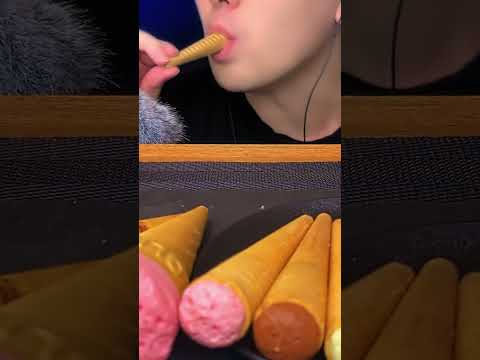 ASMR "Caplico" Strawberry Flavor, Chocolate, Milk | Mukbang, Eating Sounds, Chewing Sounds