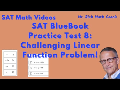 SAT Practice Test 8 - Challenging Linear Function Problem!