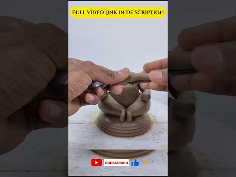 बरतन कि मदत से बनाये गणेश मूर्ती | Easy Ganesh Making #tranding  #ganpati #ganeshchaturthi #short