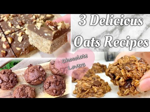 簡単オートミールレシピ！HEALTHY OATS DESSERT RECIPE!ふわふわオートミールマフィン！オートミールクッキー！