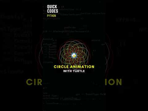 Stunning🔥Turtle circle animation in Python #python #turtle #animation #coding #codingshorts