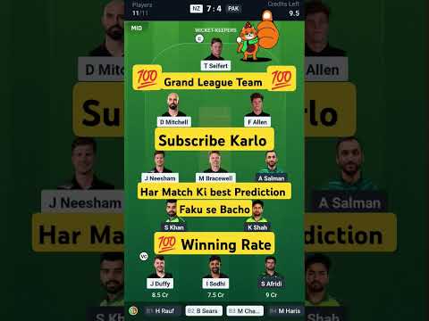 NZ vs PAK Dream11, NZ vs PAK Dream11 Prediction, New Zealand vs Pakistan 3rd T20 Match Prediction