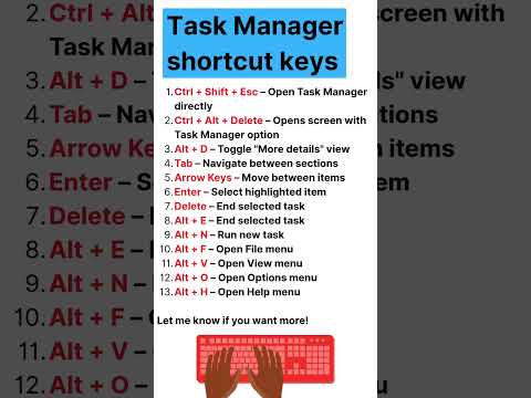 Task Manager Shortcut Keys – Full List of Windows Shortcuts! #shortvideo #taskmanager #shortcutkeys