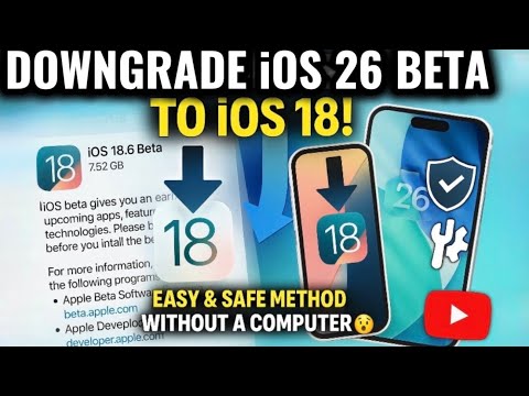 How To Downgrade ios 26 Beta to iOS 18 Without Computer #online 