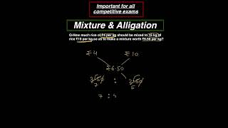 #mixture_and_alligation #mixturealligation #mixture&alligationtrick #mathstricks #competitiveexams 