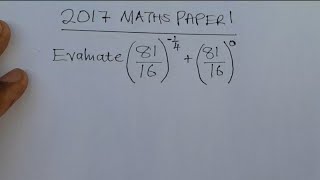Evaluate: 2017 maths exam paper 1