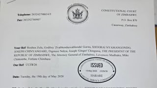 Zimbabwe Constitutional court has declined broadcasting of war vets challenge on CAB. 3.