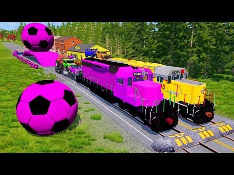 Flatbed Truck Mcqueen | Transportation with Truck - Pothole vs Car #3 - BeamNG.Drive