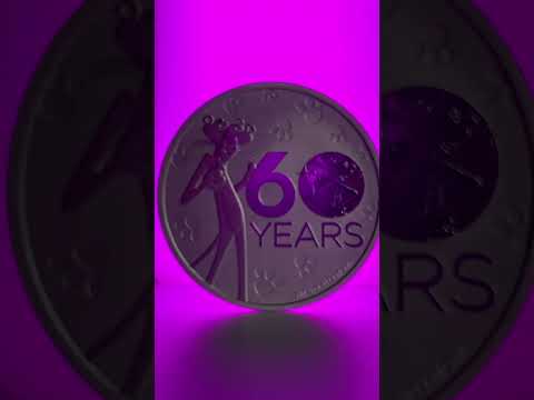 The Pink Panther™ 60th Anniversary 1 Oz Silver Bullion Coin #pinkpanther #emkcoins #silvercoin