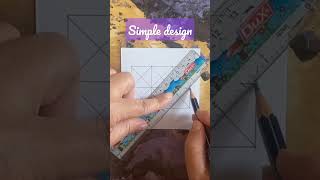 Easy rectangle pattern design#shorts#shorts video#art #drawing