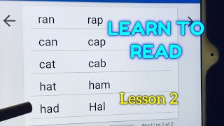 READING LESSON FOR KIDS | CVC | Lesson 2