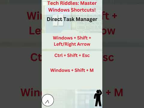 tech riddles-windows shortcuts: Direct Task Manager #facts #windows11features #motivation