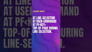What are the events used in interactive reports in SAP ABAP? #abap #sapabap #abapinterviewquestions