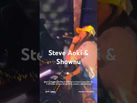 Play it Cool Live DJ music was on another level: Steve Aoki and Shownu #monstax #monbebe #shownu