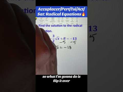 SAT/Accuplacer: Can you solve this radical equation?#maths #fyp #canyousolve #radicalequations