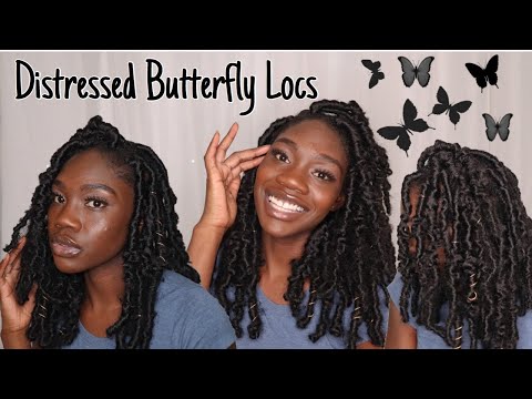 Simple Distressed Butterfly Loc Tutorial For Beginnersl🦋 | #DISTRESSEDBOBLOCS | This is Dami