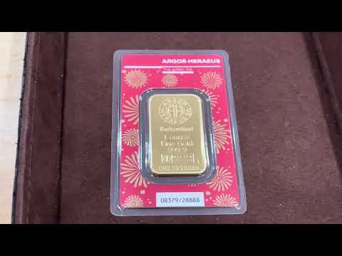 Argor- Heraeus Lunar Dragon Gold Bar 2014 - 1 oz