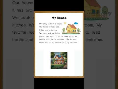 My House | 5 lines on my house | #shorts #readingpassage