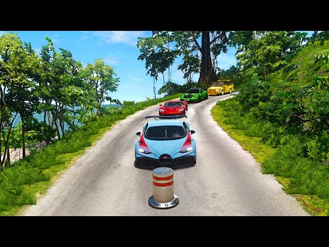 Cars vs Bollards – BeamNG.Drive