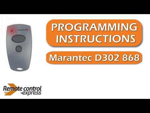 Programming my remote Marantec D302 868