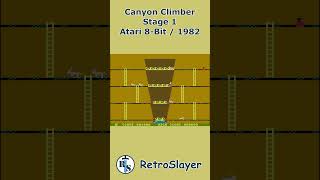 Canyon Climber Stage 1 Gameplay Atari 8 Bit #retrogaming #atari8bit #canyonclimber