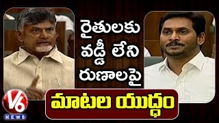 AP CM YS Jagan Vs Chandrababu Over Agricultural Loans | AP Budget Session | V6 News