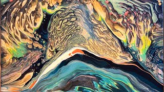 Psychadelic Wave Runner/ acrylic pour/fluid art/abstract art