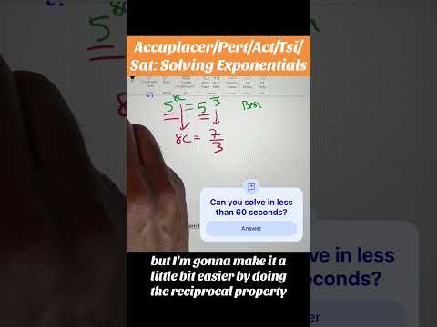 Accuplacer/Sat: Can you solve in less than 60 seconds? You must know this concept on standard exams!