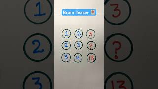 Brain Teaser: Can You Crack the Pattern?🧠 #brainteaser