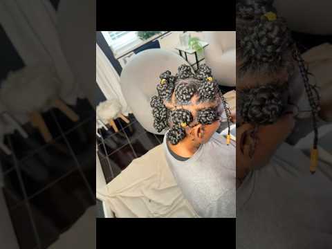 Boho look Bantu knots #bantu #bantuknots #braidedhair #braids #protectivestyles#homeservice #hair