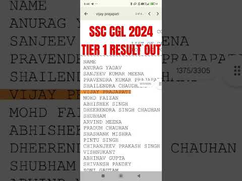 SSC CGL 2024 TIER 1 RESULT OUT #ssccgl2024 #cutoff #cglresult