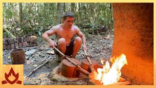 Primitive Technology: Double water bellows