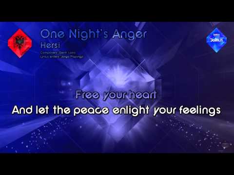 Hersi - "One Night's Anger" (Albania) - [Karaoke Style]