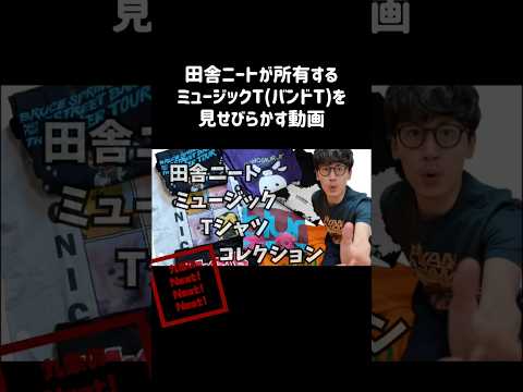 【私のミュージックTシャツ】田舎ニートが手持ちのミュージックT(バンT)を見せびらかす動画〜ショート用