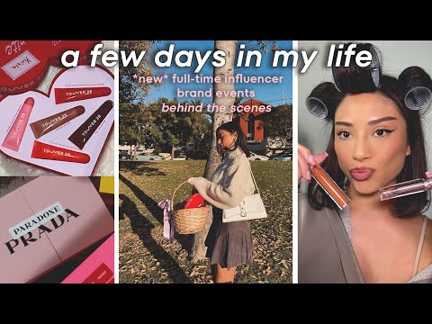 day in the life vlog come with me to brand events in LA unboxing PR | full time content creator