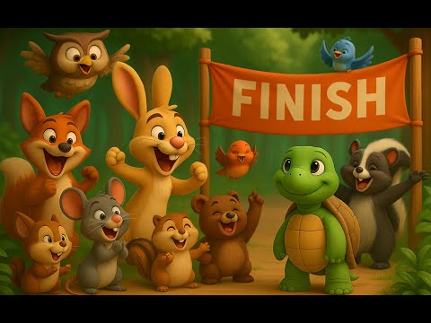 The Rabbit & the Tortoise🐢🐇|Moral Story for Kids|Slow & Steady Wins the Race|Patience & Perseverance