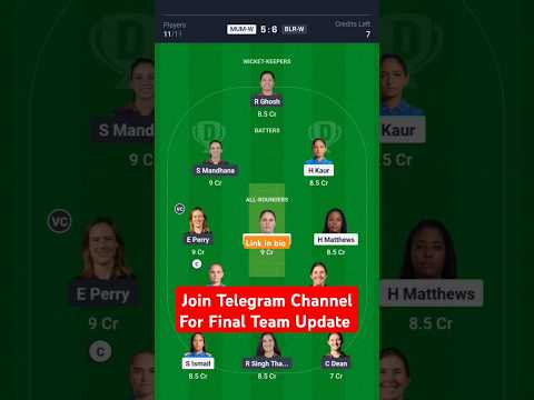 MUM-W vs BLR-W Match Prediction| BLR-W vs MUM-W Match Prediction| Today's Match Prediction WPL