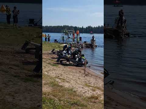 Crazy snowscooter race on the lake Metsähirvas second race. #automobile #viral #shortvideo #shorts