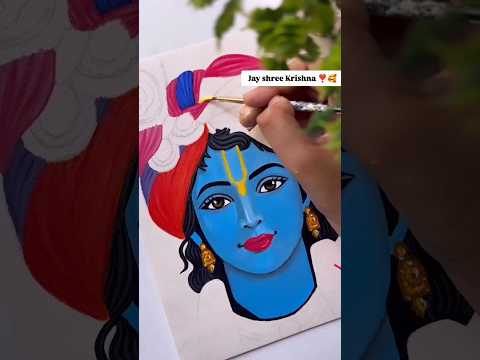 so Beautiful Art Video credit  #krishna #krishnapainting #like