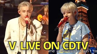 Taehyung Love me Again & Sloe Dancing Live Performance on CDTV BTS V Interview Jungkook Jimin