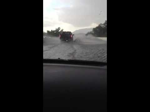 Driving in the rain at truckee bend near wadsworth