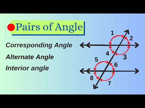 Pairs of Angles | corresponding Angle | Alternate Angle | interior angle | vertically opposite angle