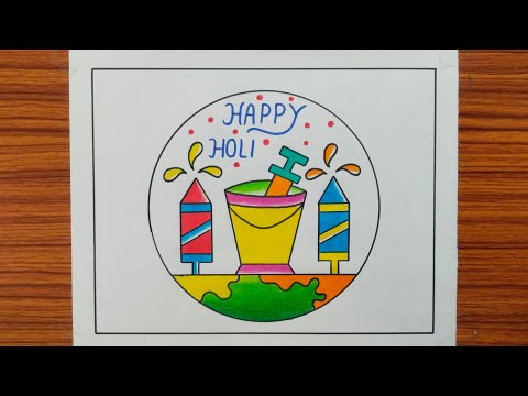 Happy Holi Drawing / Easy Holi Drawing / Holi Special Drawing / How to Draw Holi Drawing