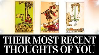 PICK A CARD 🥰🔮THEIR THOUGHTS OF YOU RECENTLY 🔮🥰 What Is On Their Mind? ❤️ Love Tarot Reading