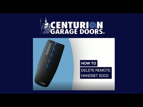 How To Delete Sectional Door Opener Codes Model SD02